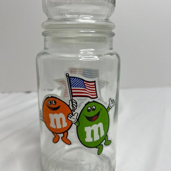 1984 Olympic Commemorative Los Angeles Games XXIII Glass 7.5" M&M Jar Vintage - Picture 1 of 8